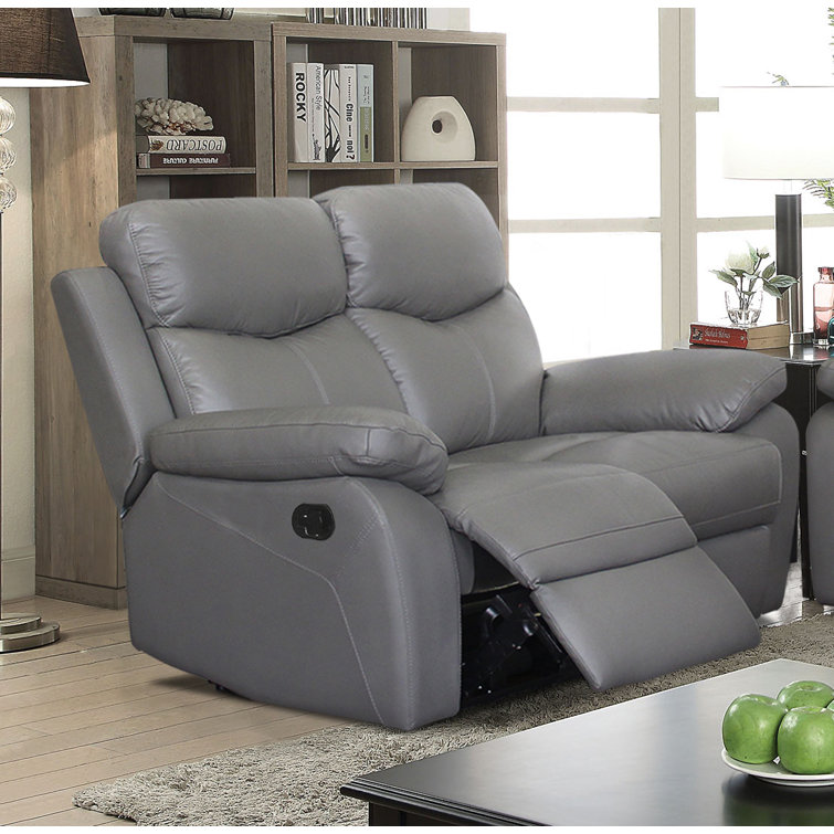 Latitude Run® Dandrea 62'' Genuine Leather Pillow Top Arm Reclining Loveseat & Reviews Wayfair